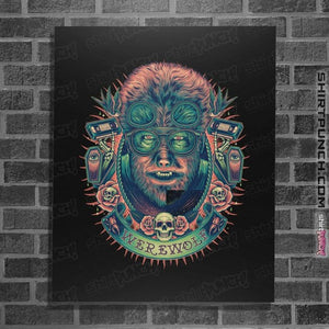Shirts Posters / 4"x6" / Black Glowing Werewolf