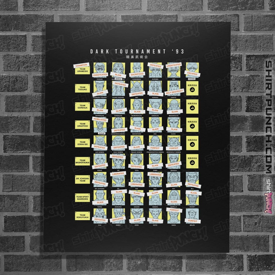 Shirts Posters / 4"x6" / Black The Dark Tournament 93