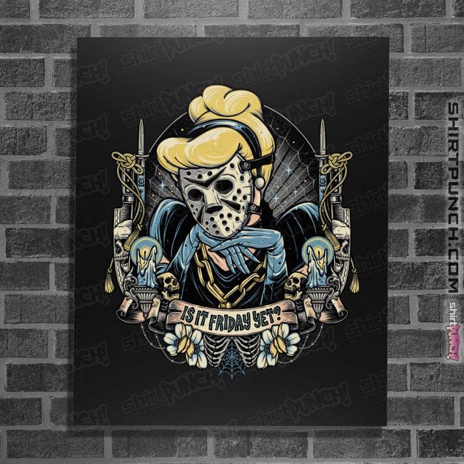 Daily_Deal_Shirts Posters / 4"x6" / Black Cinderella Voorhees