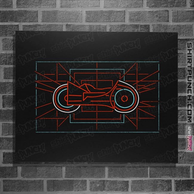 Shirts Posters / 4"x6" / Black Neon Biker