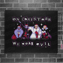 Load image into Gallery viewer, Daily_Deal_Shirts Posters / 4&quot;x6&quot; / Black Merry Evilmas
