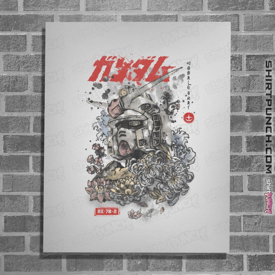 Shirts Posters / 4"x6" / White Gundam Ink