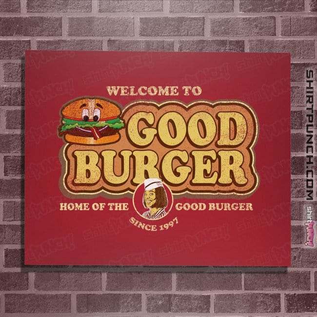 Daily_Deal_Shirts Posters / 4"x6" / Red Welcome To Good Burger