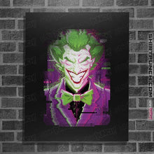 Load image into Gallery viewer, Daily_Deal_Shirts Posters / 4&quot;x6&quot; / Black Glitch Joker

