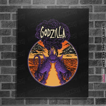 Load image into Gallery viewer, Daily_Deal_Shirts Posters / 4&quot;x6&quot; / Black Godzilla Metal
