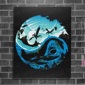 Daily_Deal_Shirts Posters / 4"x6" / Black Yin Yang Of Water