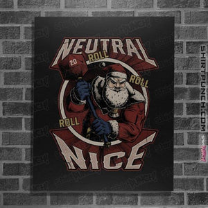 Shirts Posters / 4"x6" / Black Neutral Nice Santa