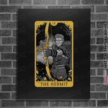 Load image into Gallery viewer, Shirts Posters / 4&quot;x6&quot; / Black Tarot The Hermit
