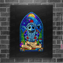 Load image into Gallery viewer, Daily_Deal_Shirts Posters / 4&quot;x6&quot; / Black Stained Glass Xmas
