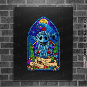 Daily_Deal_Shirts Posters / 4"x6" / Black Stained Glass Xmas