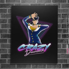 Load image into Gallery viewer, Shirts Posters / 4&quot;x6&quot; / Black Crazy Diamond - Josuke

