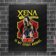Load image into Gallery viewer, Shirts Posters / 4&quot;x6&quot; / Black Xena Warrior Spirit Animal
