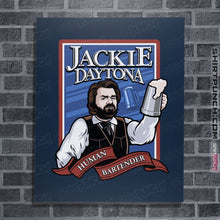 Load image into Gallery viewer, Shirts Posters / 4&quot;x6&quot; / Navy Jackie Daytona - Regular Human Bartender
