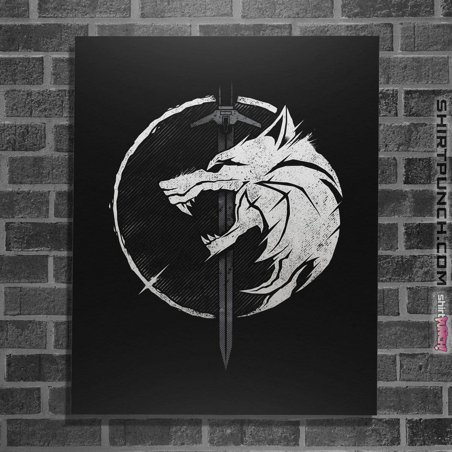 Shirts Posters / 4"x6" / Black Wh1t3 W0lf