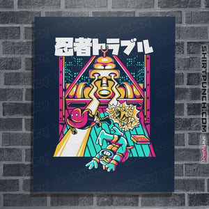 Daily_Deal_Shirts Posters / 4"x6" / Navy Ninja Trouble