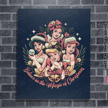 Load image into Gallery viewer, Daily_Deal_Shirts Posters / 4&quot;x6&quot; / Navy Christmas Princesses
