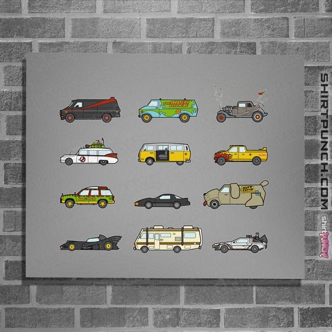 Secret_Shirts Posters / 4"x6" / Sports Grey Iconic Cars & Vans
