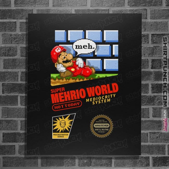 Secret_Shirts Posters / 4"x6" / Black Super Mehrio