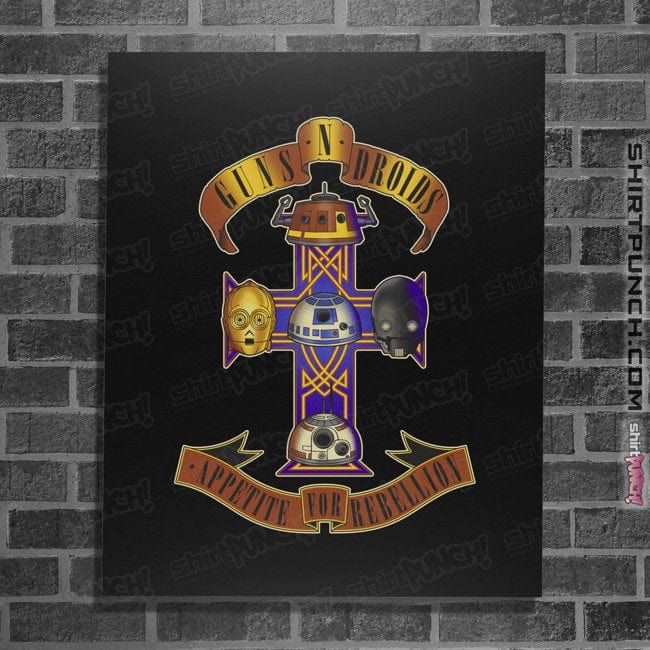 Daily_Deal_Shirts Posters / 4"x6" / Black Guns N Droids