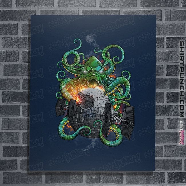 Shirts Posters / 4"x6" / Navy Cthulhu Strikes Back