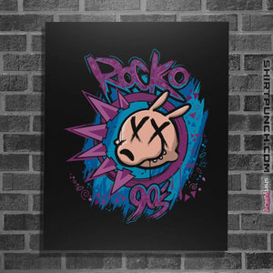 Shirts Posters / 4"x6" / Black Rocko 90s