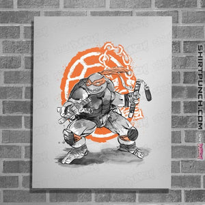 Daily_Deal_Shirts Posters / 4"x6" / White Michelangelo Sumi-e