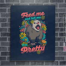 Load image into Gallery viewer, Daily_Deal_Shirts Posters / 4&quot;x6&quot; / Navy Pretty Hungry Possum

