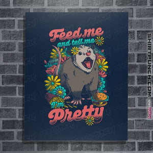 Daily_Deal_Shirts Posters / 4"x6" / Navy Pretty Hungry Possum