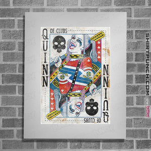 Shirts Posters / 4"x6" / White Quinn of Clubs