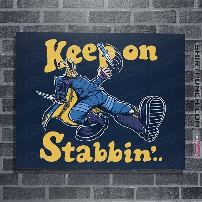 Shirts Posters / 4"x6" / Navy Keep On Stabbin'