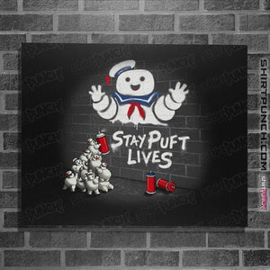 Daily_Deal_Shirts Posters / 4"x6" / Black Stay Puft Lives