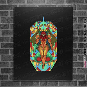 Shirts Posters / 4"x6" / Black Stained Glass Hunter