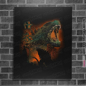 Daily_Deal_Shirts Posters / 4"x6" / Black Prehistoric Kaiju