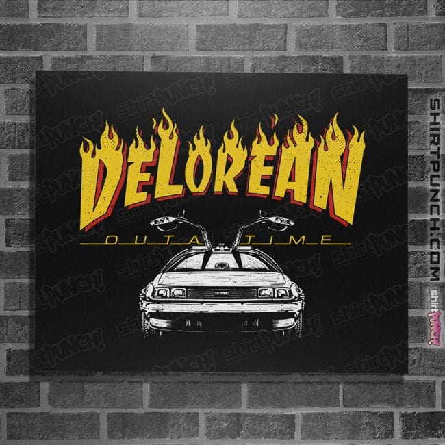 Secret_Shirts Posters / 4"x6" / Black Delorean Outatime
