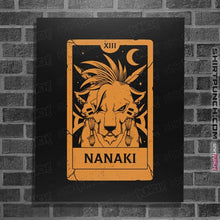 Load image into Gallery viewer, Daily_Deal_Shirts Posters / 4&quot;x6&quot; / Black Nanaki Tarot Card
