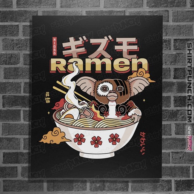 Secret_Shirts Posters / 4"x6" / Black Dangerous Night Ramen