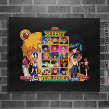 Load image into Gallery viewer, Secret_Shirts Posters / 4&quot;x6&quot; / Black Select 90s Anime Hero
