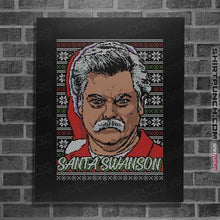 Load image into Gallery viewer, Shirts Posters / 4&quot;x6&quot; / Black Santa Swanson
