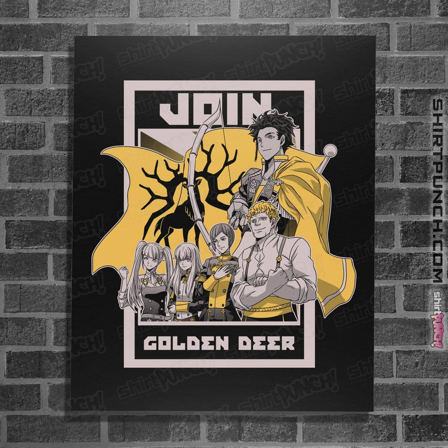 Shirts Posters / 4"x6" / Black Join Golden Deer