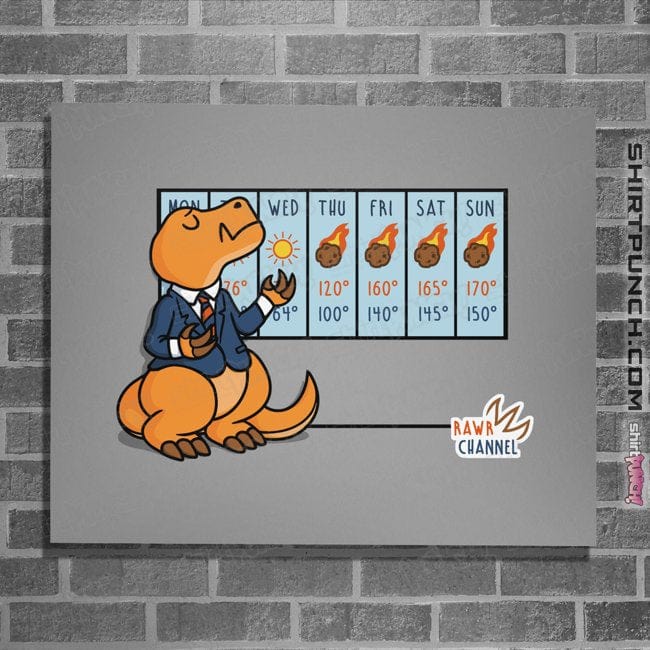 Secret_Shirts Posters / 4"x6" / Sports Grey Weather T-Rex