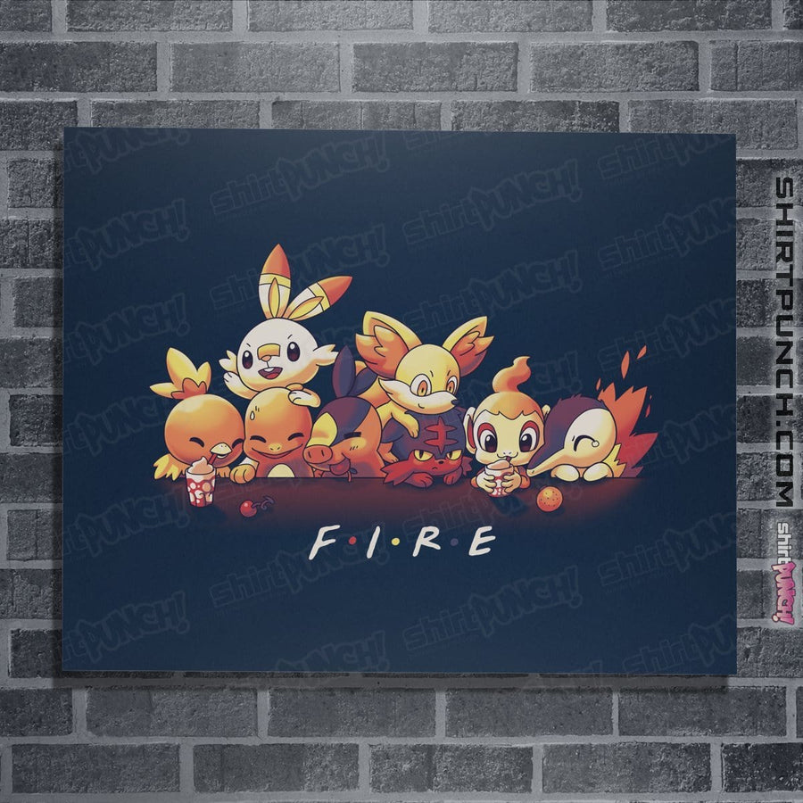 Shirts Posters / 4"x6" / Navy Fire Friends