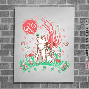 Secret_Shirts Posters / 4"x6" / White Wolf Blossoming Breeze