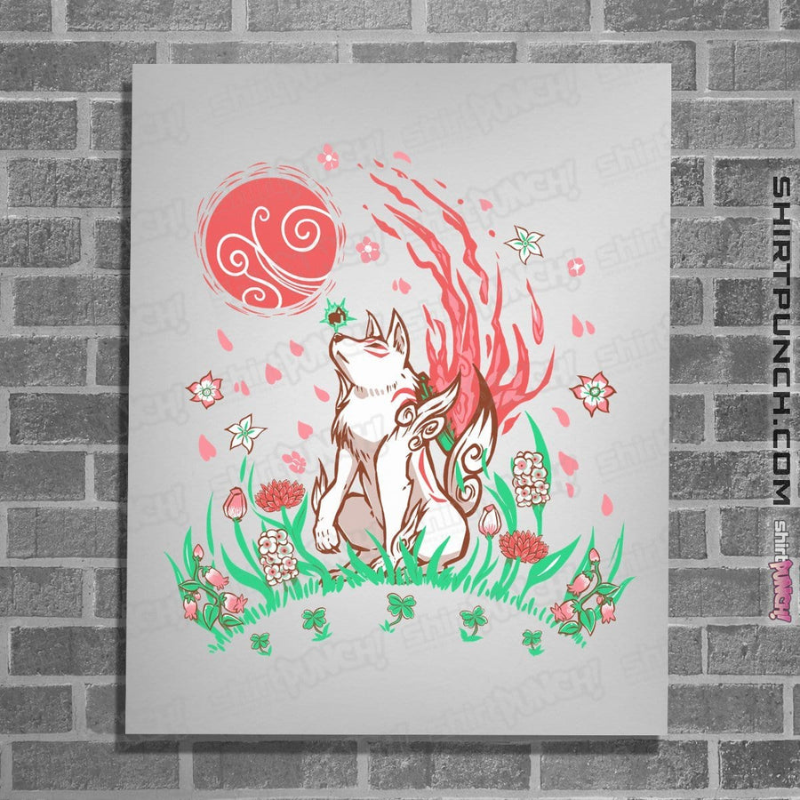 Secret_Shirts Posters / 4"x6" / White Wolf Blossoming Breeze