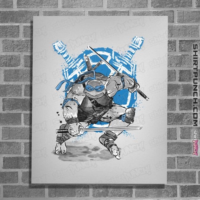 Daily_Deal_Shirts Posters / 4"x6" / White Leonardo Sumi-e