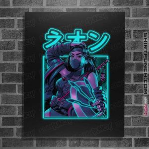 Daily_Deal_Shirts Posters / 4"x6" / Black Mortal Neon