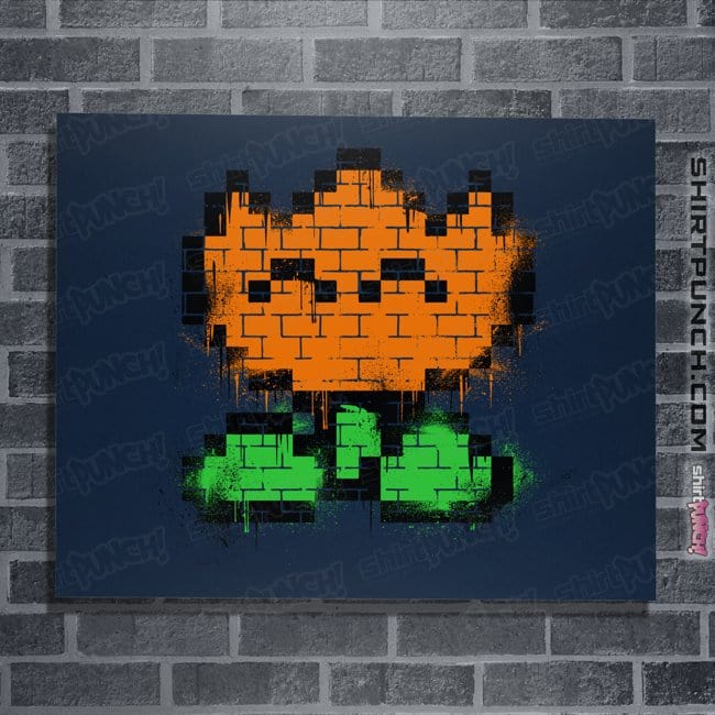 Secret_Shirts Posters / 4"x6" / Navy Flower Graffiti