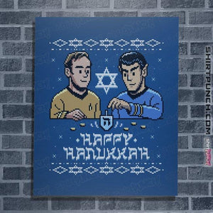 Daily_Deal_Shirts Posters / 4"x6" / Royal Blue Celebrate Hanukkah