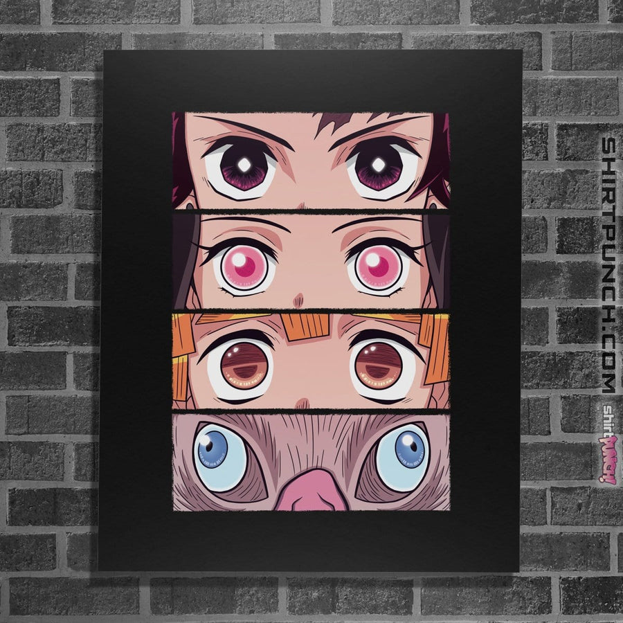 Shirts Posters / 4"x6" / Black Demon Eyes