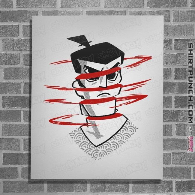 Shirts Posters / 4"x6" / White Samura Slash