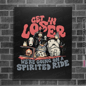 Daily_Deal_Shirts Posters / 4"x6" / Black Spirited Ride